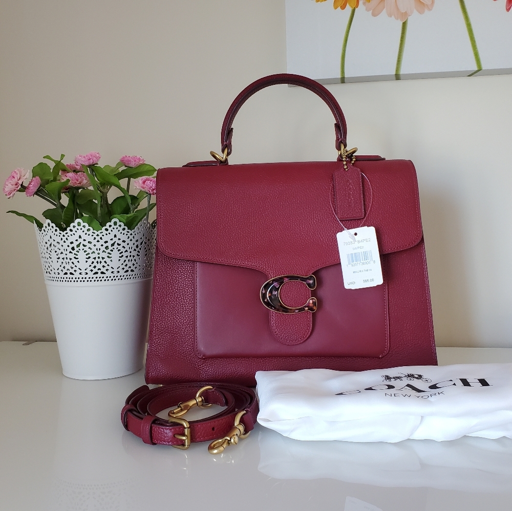 Coach Tabby Top Handle in Deep Red